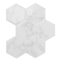 Smart Tiles Peel and Stick 4-Sheet 10 x 11 Backsplash - Hexa Yule
