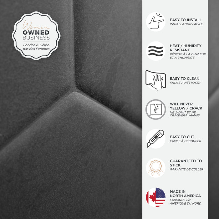 Smart Tiles Peel and Stick 4-Sheet 10 x 11 Backsplash - Hexa Walton