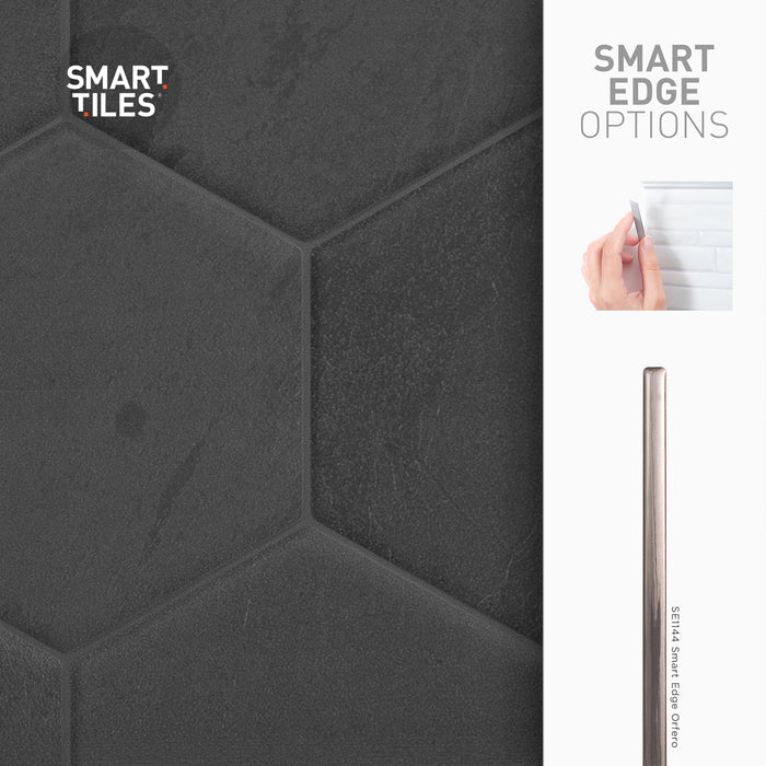 Smart Tiles Peel and Stick 4-Sheet 10 x 11 Backsplash - Hexa Walton
