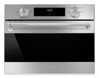 Smeg 24” Built-In Compact Electric Microwave - SOCU2300MX 