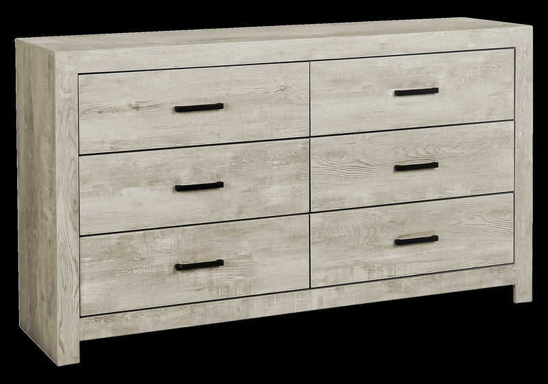 Soren Bedroom 6-Drawer Dresser, 59\"W x 33\"H - Bleached Oak