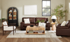 Classico 90" Genuine Leather Sofa with Wood Legs – Tobacco | Sofa Classico de 90 po en cuir véritable avec pattes en bois - tabac