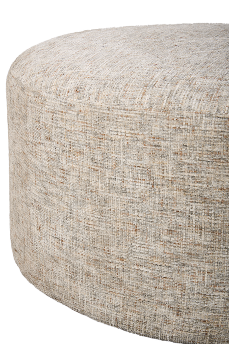 Made in Canada Customizable Sofa Lab Round 38\" Fabric Ottoman – Rust Accent Fabric 