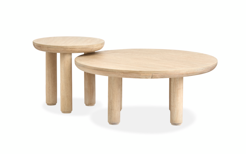 Adelaide 2-Pack Nesting Round Accent Tables - Sanibel Brown