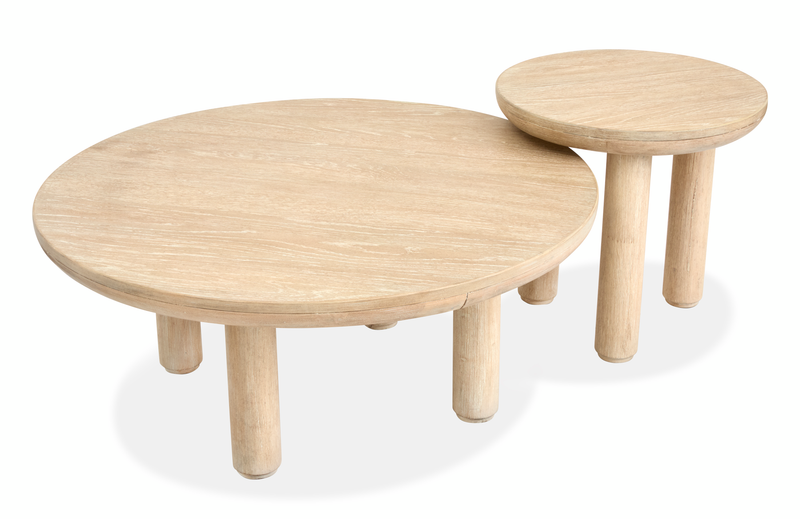 Adelaide 2-Pack Nesting Round Accent Tables - Sanibel Brown