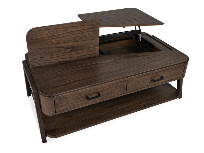 Camdale 52.5\" Lift and Flip Top Coffee Table with Storage - Chocolate
