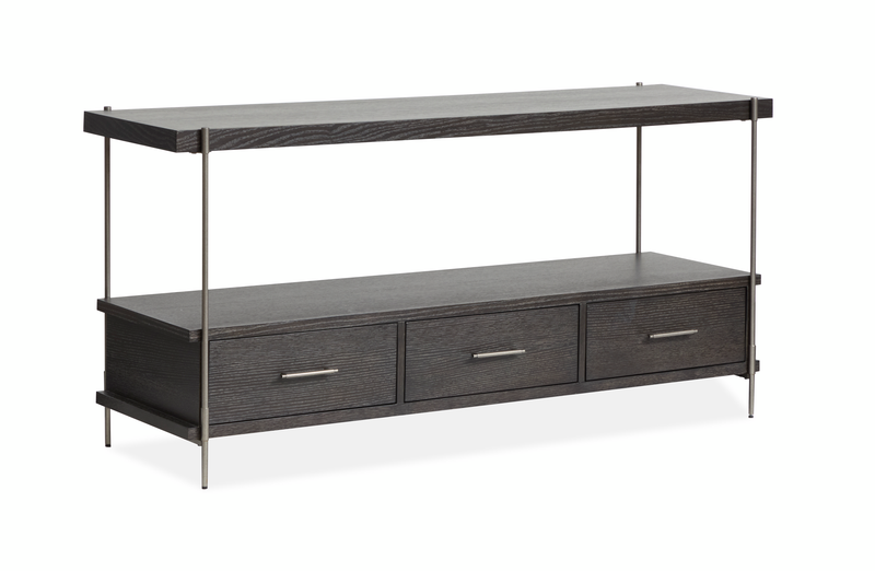Corrall 60\" Sofa Table with Storage - Dark Briarsmoke
