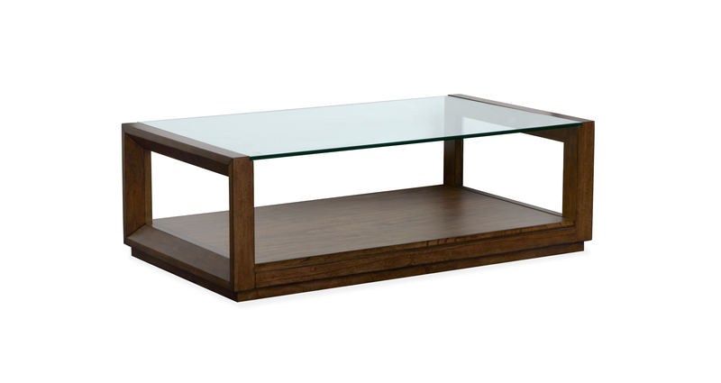 Drover 52\" Coffee Table with Storage and Casters - Cinnamon 