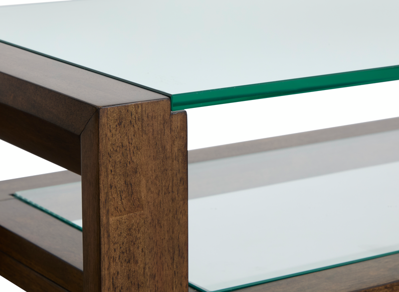 Drover 52\" Coffee Table with Storage and Casters - Cinnamon 