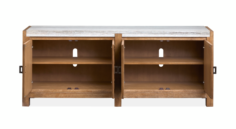 Grafton 70\" Hallway Console with Marble Top - Sierra Brown