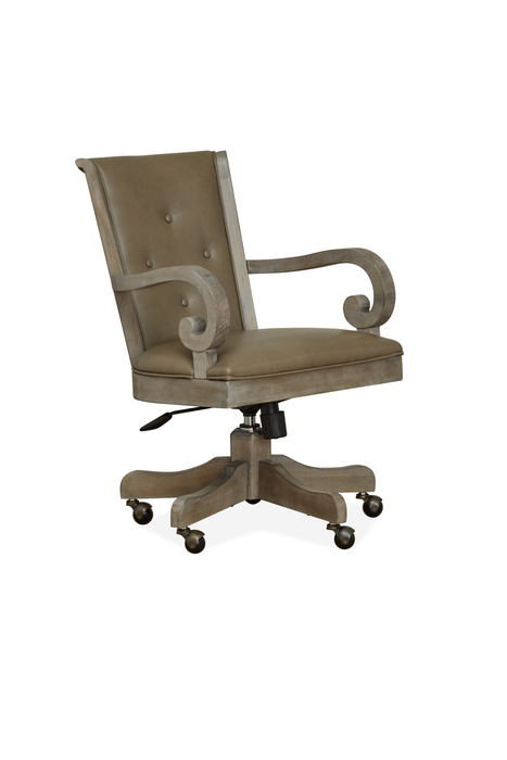 Harold 22.5\" Upholstered Chair with Casters - Dovetail Grey 