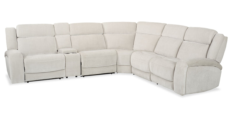 Legacy 6-Piece Power Reclining Sectional with Shaq-o-pedic Comfort and 3D Immersive Sound - Grey 