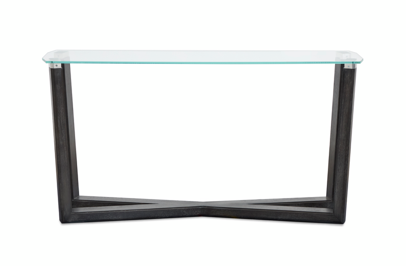 Morden 56\" Sofa Table with Glass Top - Black Truffle