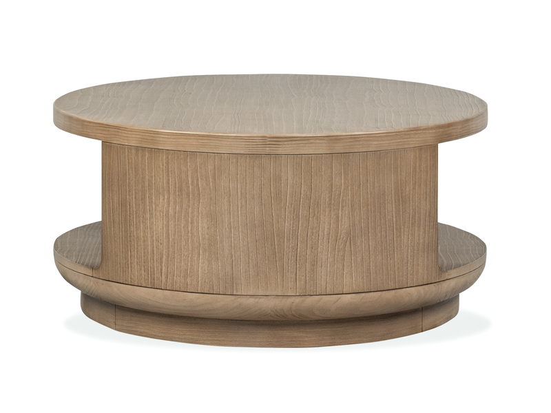 Poplar 54\" Coffee Table with Storage - Chateau Brown