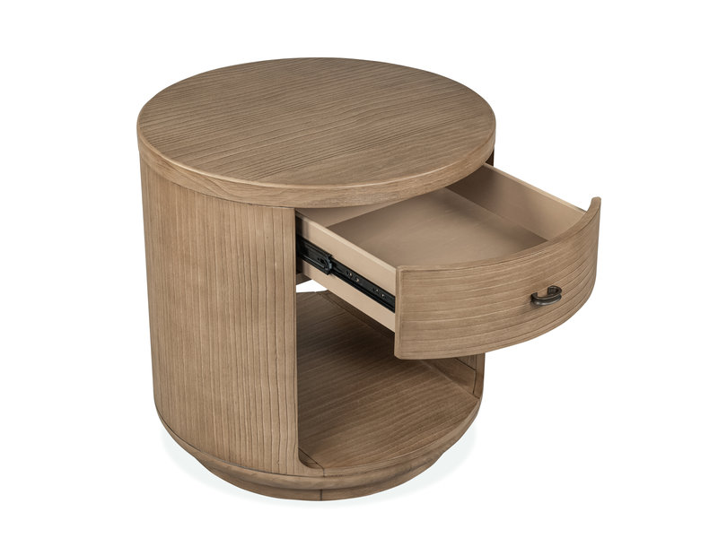 Poplar 24\" End Table with Storage - Chateau Brown