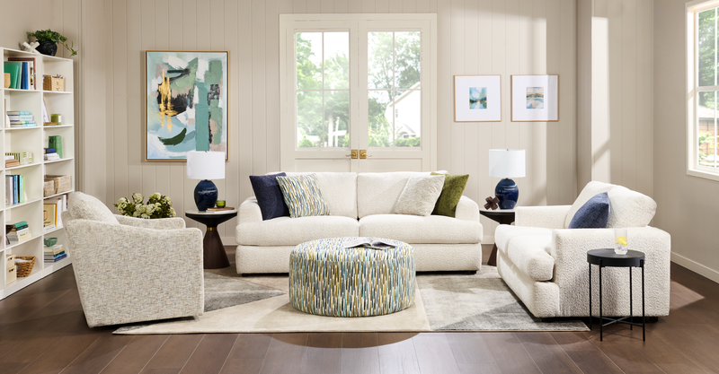 Made in Canada Customizable Sofa Lab Curve 88\" Fabric Sofa – Teddy Riverrock