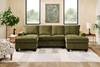 Made in Canada Customizable Sofa Lab Arc Fabric Double Chaise Sectional - Chenille Moss | Sofa sectionnel avec deux fauteuils longs personnalisable Arc de Sofa Lab fabriqué au Canada en tissu - Chenille Moss
