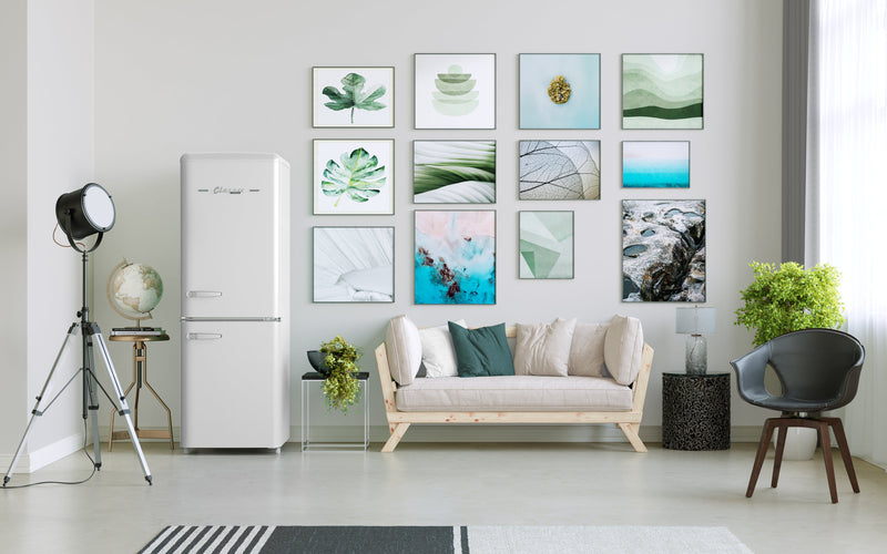 Classic Retro by Unique 7 Cu. Ft. Bottom Freezer Refrigerator - UGP-215L W AC