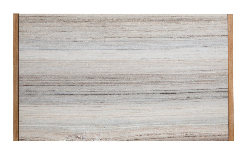 Timber 52\" Coffee Table with Marble Top and Storage - Sierra Brown