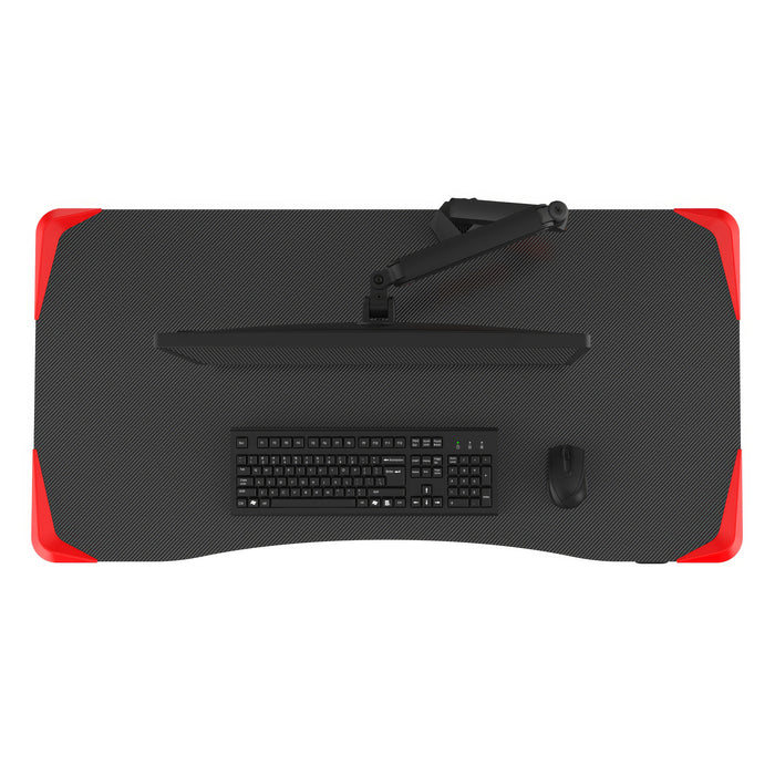 Tygerclaw Sit Stand Gaming Desk - Red