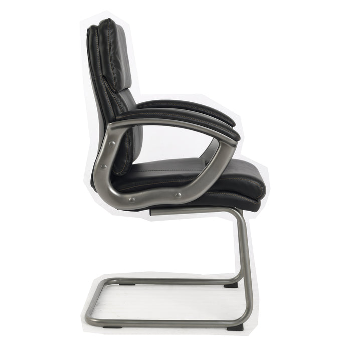 Tygerclaw 24\" Mid Back PU Leather Office Chair - Black