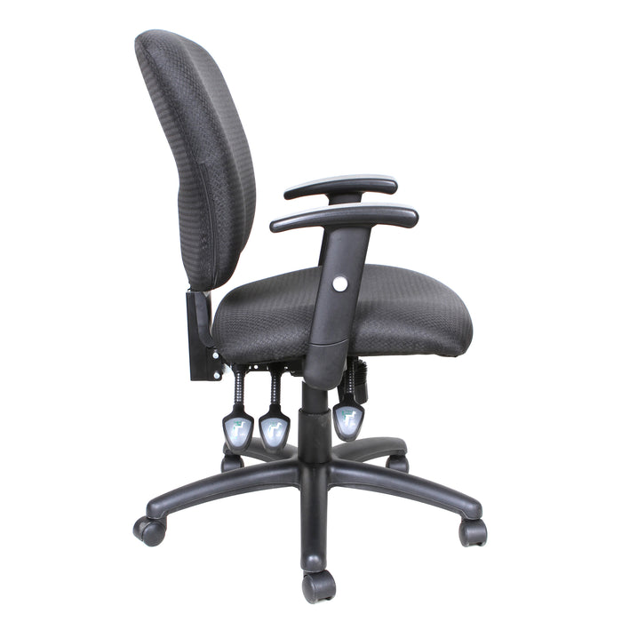 Tygerclaw Mid Back Fabric Office Chair - Grey
