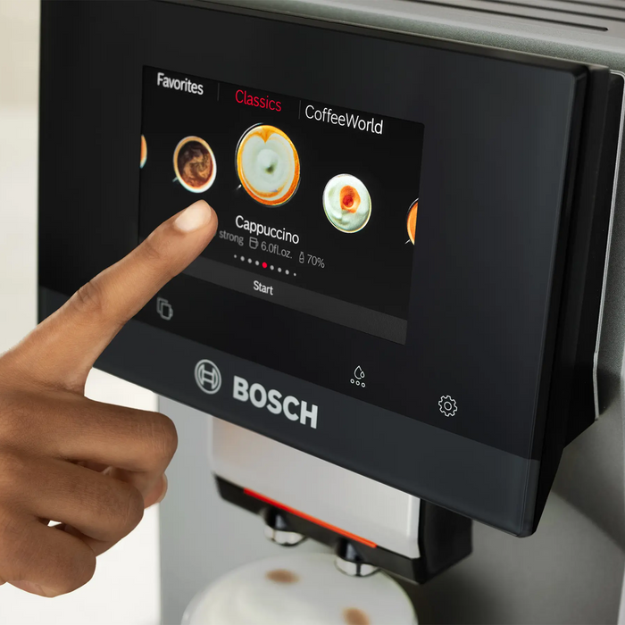 Bosch 800 Series VeroCafe Espresso Machine with Attached Milk System – Black - TPU60309