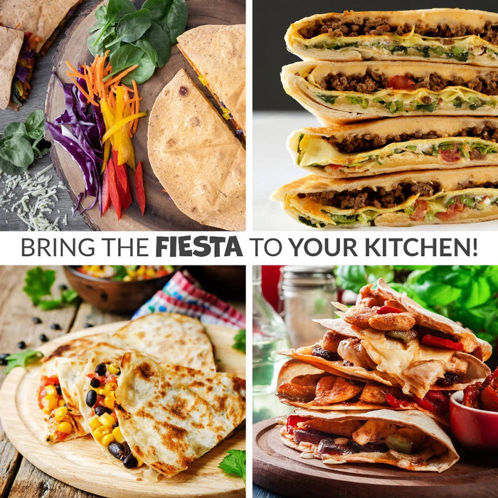 Nostalgia Taco Tuesday Deluxe 8-Inch 6-Wedge Electric Quesadilla Maker - TCTEQM8RD