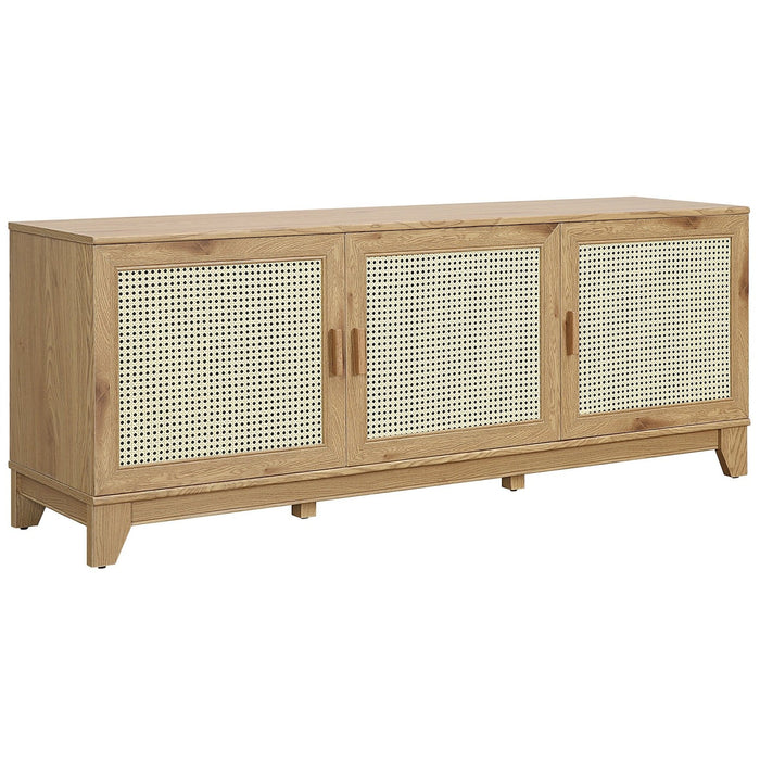 Manhattan Comfort Sheridan 62.99\" Modern Cane TV Stand - Natural