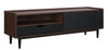 Manhattan Comfort Duane 59.25\" Modern Ribbed TV Stand - Dark Brown & Black