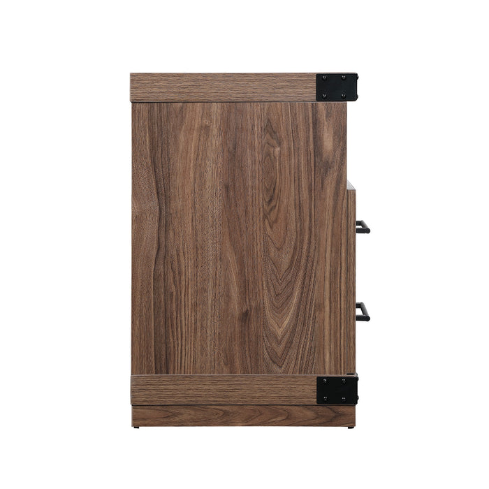 Manhattan Comfort Richmond 60\" TV Stand with 2 Drawers & 4 Shelves - Brown