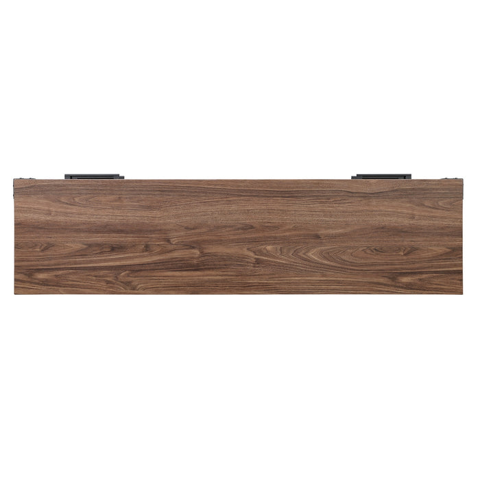 Manhattan Comfort Richmond 60\" TV Stand with 2 Drawers & 4 Shelves - Brown