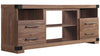 Manhattan Comfort Richmond 60\" TV Stand with 2 Drawers & 4 Shelves - Brown