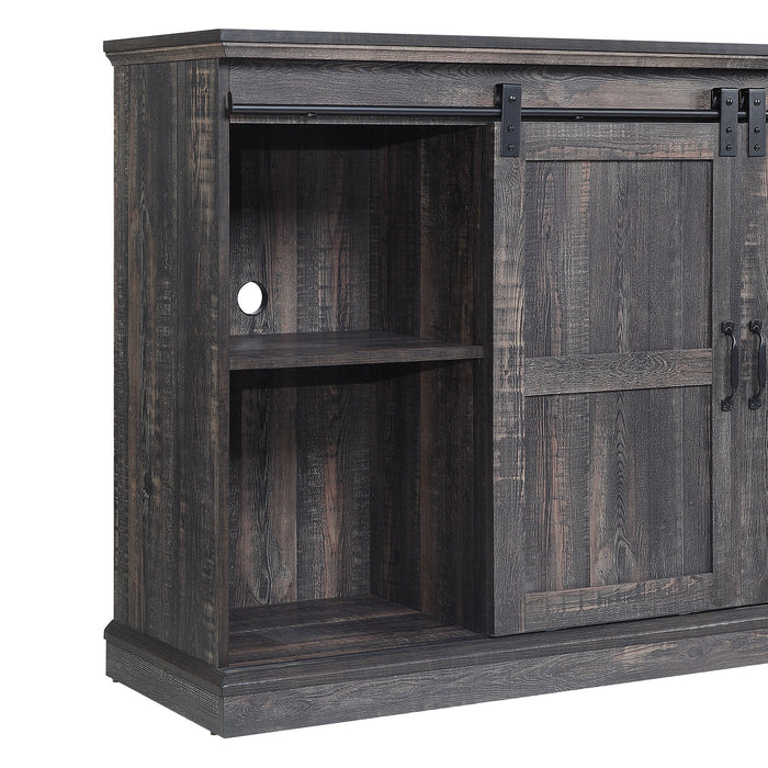 Manhattan Comfort Myrtle 60\" TV Stand with 2 Sliding Doors - Heavy Brown