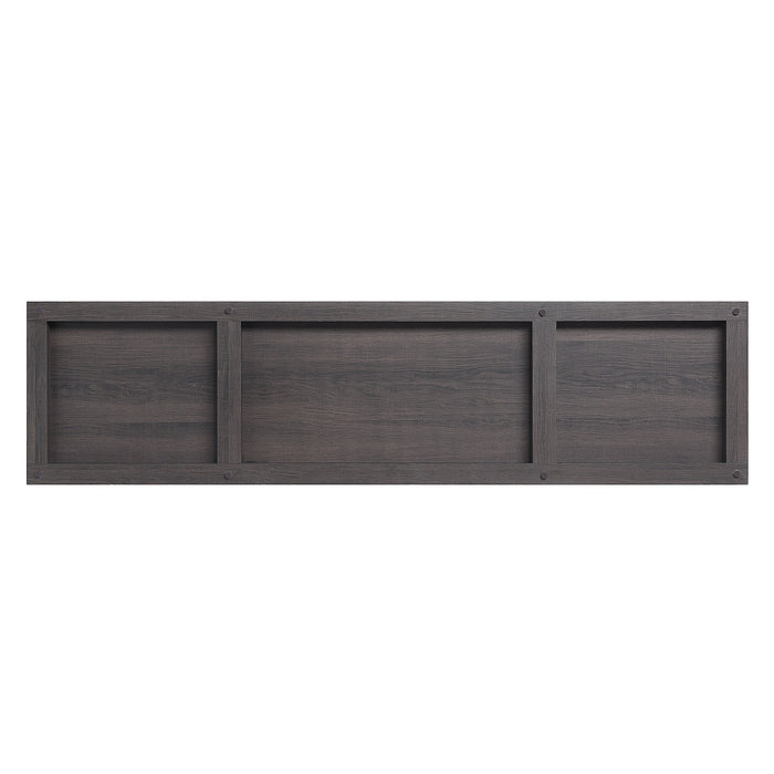 Manhattan Comfort Franklin 60\" TV Stand with 2 Doors & Open Shelves - Heavy Brown