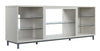 Manhattan Comfort Brighton 60\" TV Stand with Glass Shelves & Media Wire Management - Beige