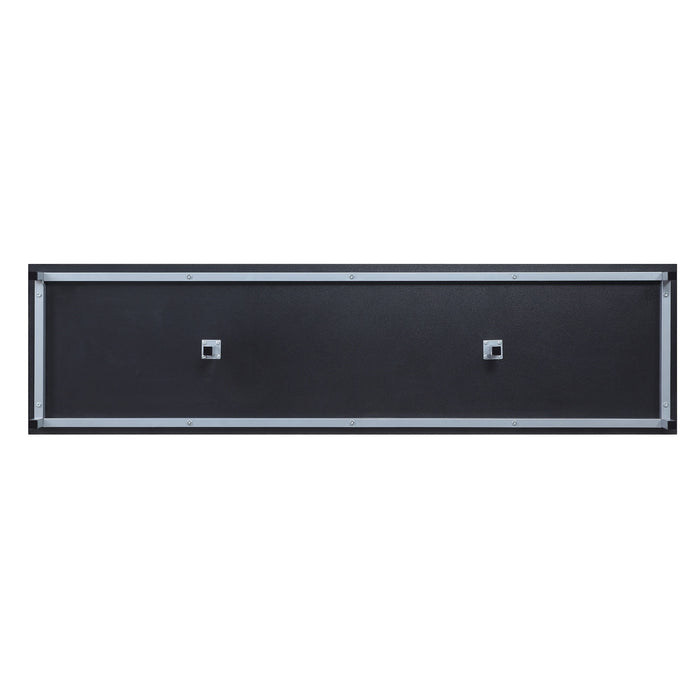 Manhattan Comfort Brighton 60\" TV Stand with Glass Shelves & Media Wire Management - Onyx