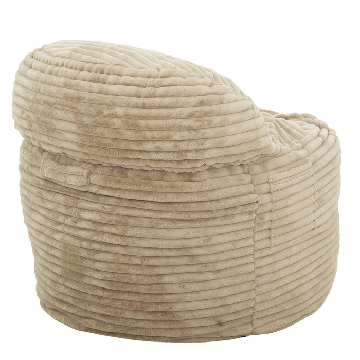 Sealy Teddy Corduroy High Density Foam Bean Bag Chair - Beige