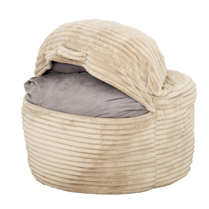 Sealy Teddy Corduroy High Density Foam Bean Bag Chair - Beige