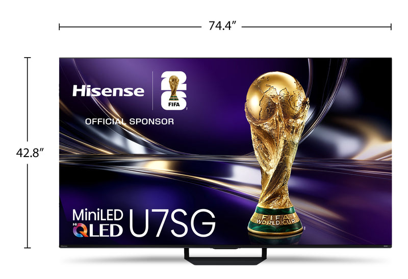 Hisense 85\" U7SG Mini-LED QLED 4K UHD AI Anti-Glare TV (85U7SG) - 2026 Model
