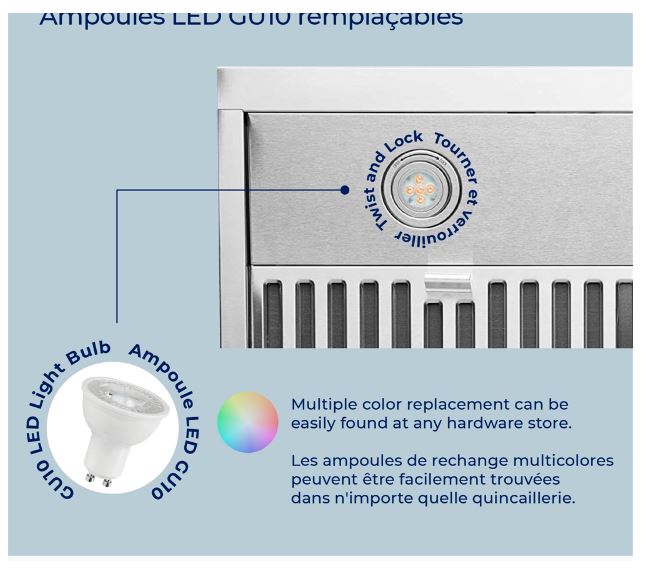 Hauslane 36\" Under Cabinet Range Hood - UC-PS18WHT-36