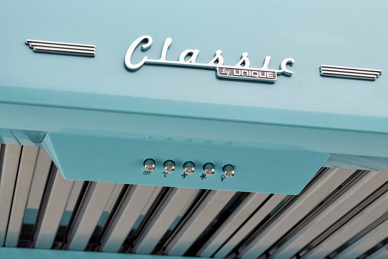 Classic Retro by Unique 24-Inch Under Cabinet Range Hood - UGP-24CR RH T