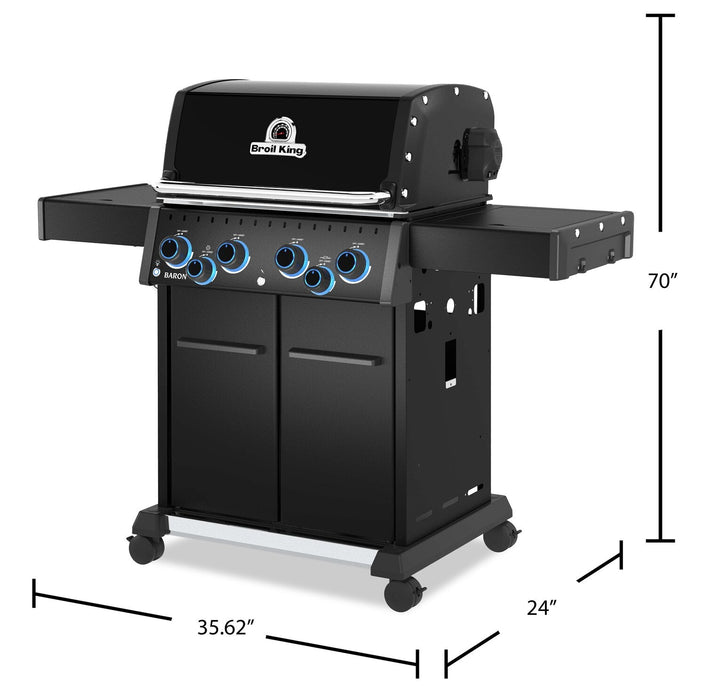 Baron 490 Pro Shadow 65,000-BTU Natural Gas Grill – Black - 674147