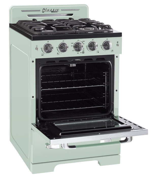 Classic Retro by Unique 24-Inch Convection Gas Range - UGP-24CR LG