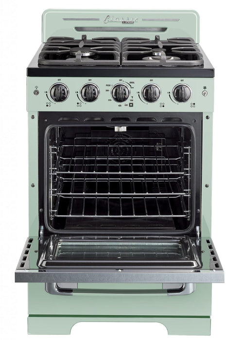 Classic Retro by Unique 24-Inch Convection Gas Range - UGP-24CR LG
