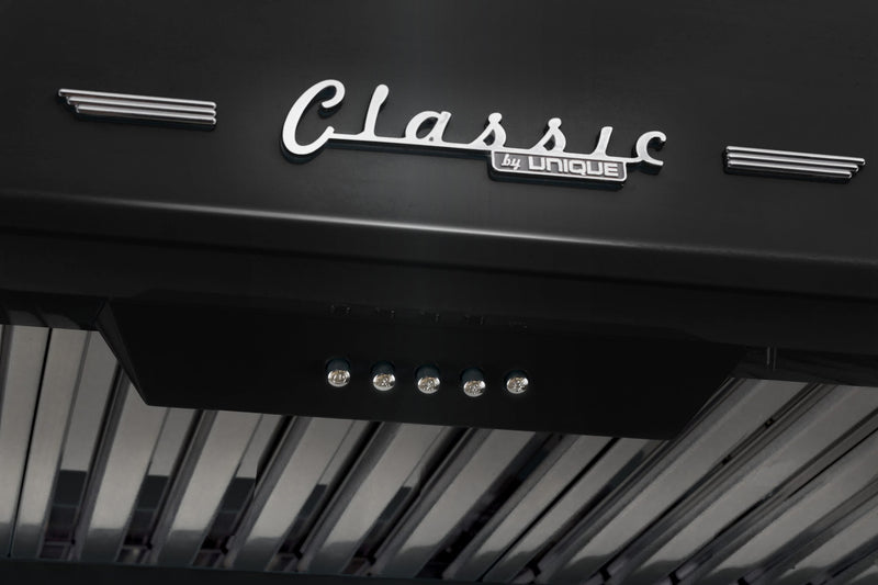 Classic Retro by Unique 24-Inch Under Cabinet Range Hood - UGP-24CR RH B