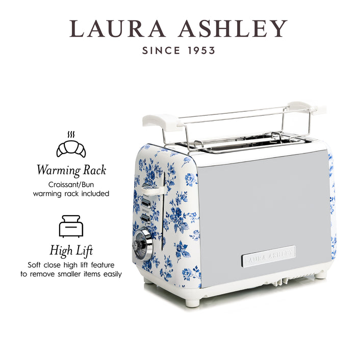 Laura Ashley Stainless Steel 2-Slice China Rose Toaster - VQ-SBT582-LACR-CA