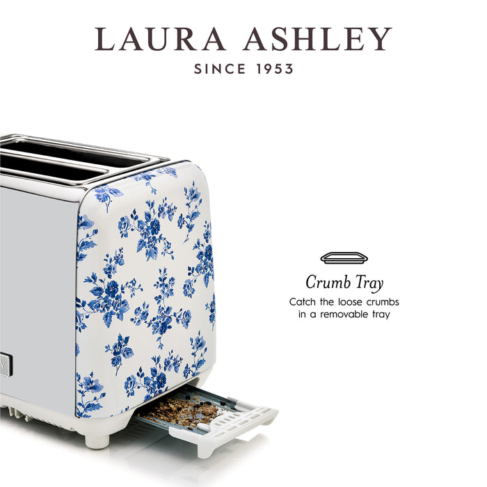 Laura Ashley Stainless Steel 2-Slice China Rose Toaster - VQ-SBT582-LACR-CA