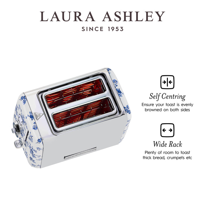 Laura Ashley Stainless Steel 2-Slice China Rose Toaster - VQ-SBT582-LACR-CA