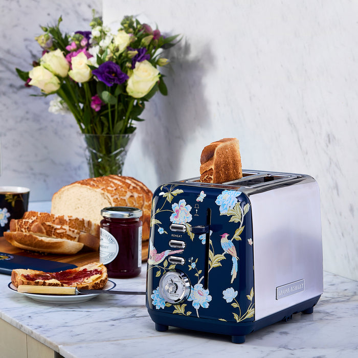 Laura Ashley Stainless Steel 2-Slice Elveden Navy Toaster - VQ-SBT582-LAEN-CA
